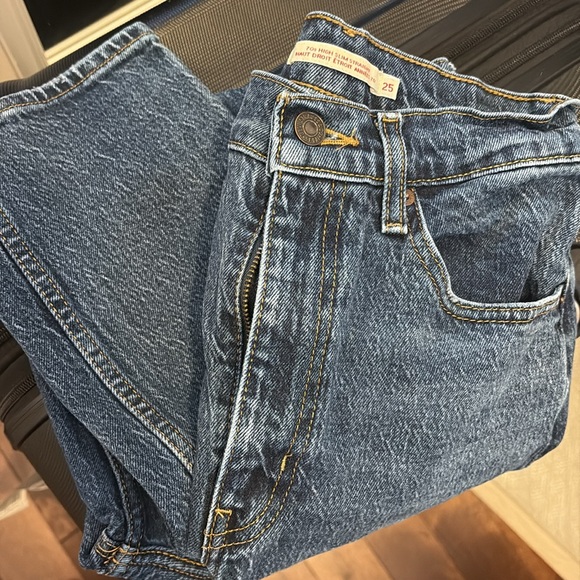 Levi’s 70s High Rise Straight Jeans - Classic Blue Women's Jeans- Size 25 - Picture 5 of 10